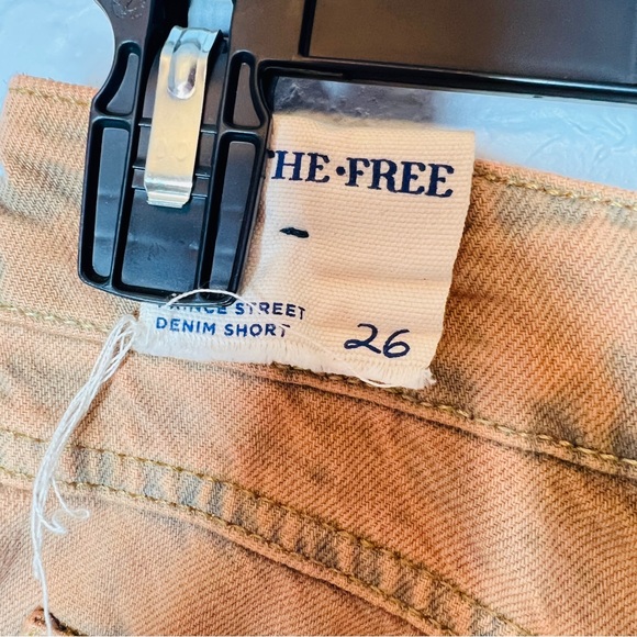 We The Free Prince Street Denim Shorts Size 26 Orange Tone Fall Outfits A1 - Picture 7 of 7